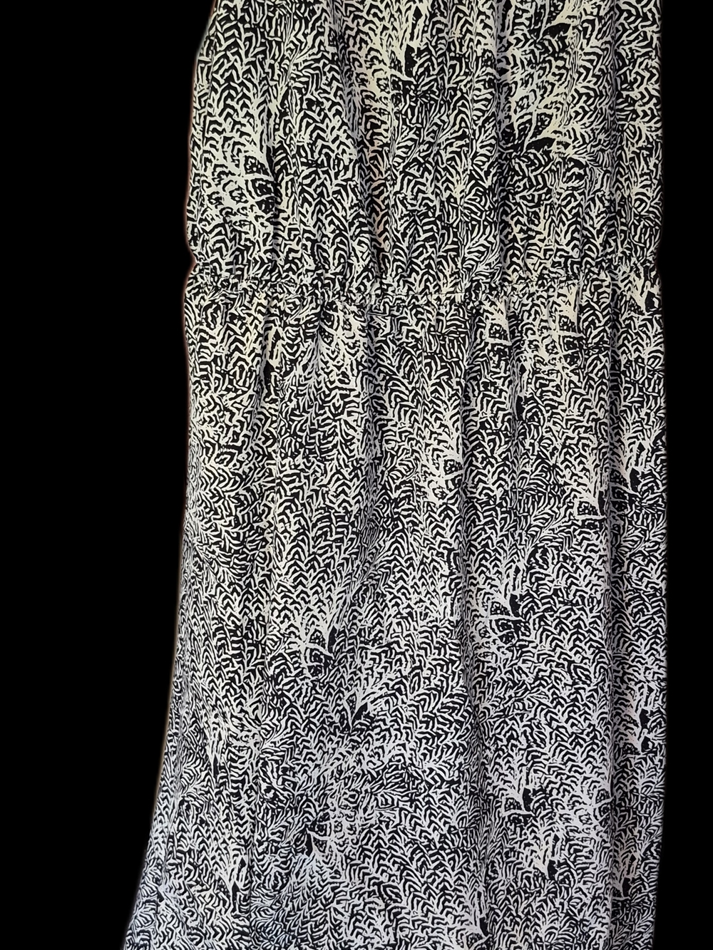 Black and White Printed Maxi Dress